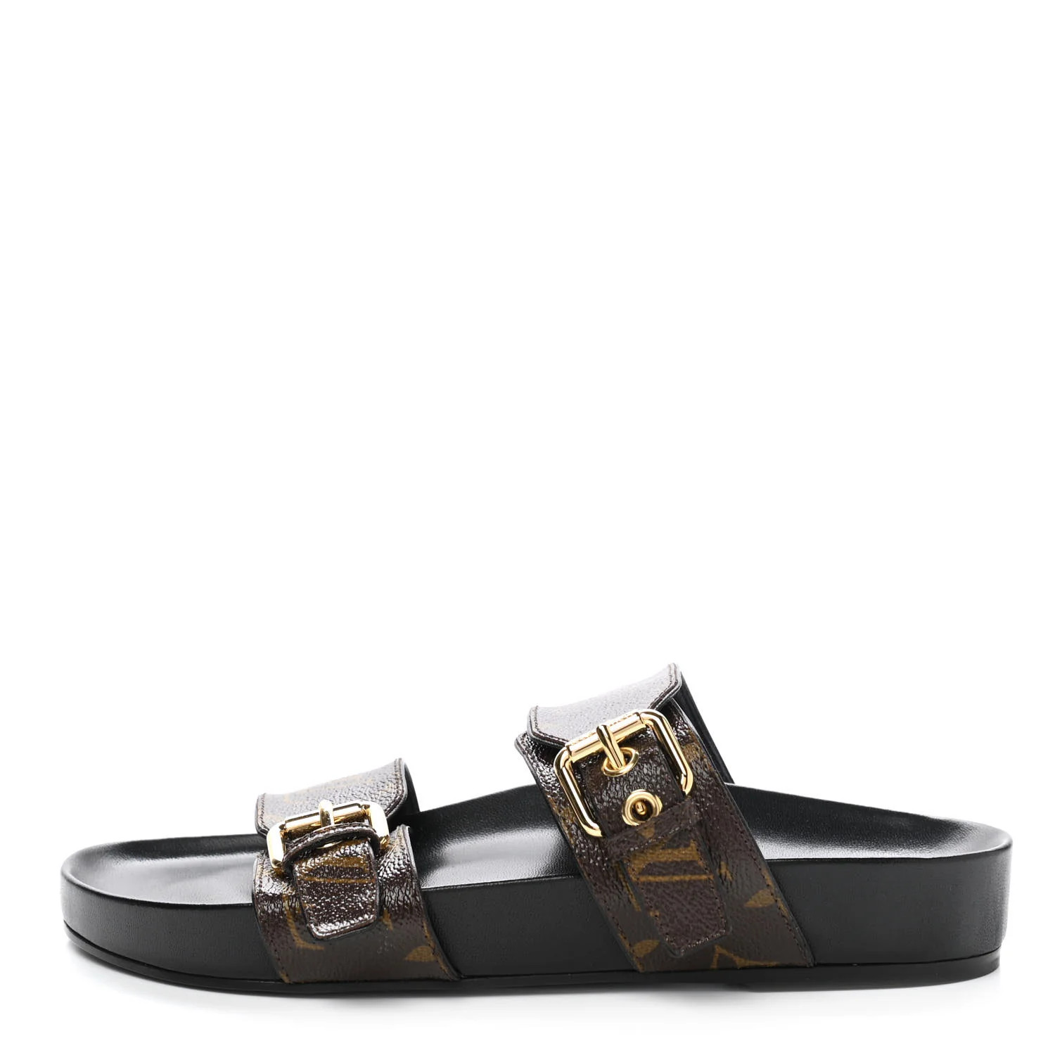 Monogram Bom Dia Mule Sandals 36 Black | FASHIONPHILE (US)