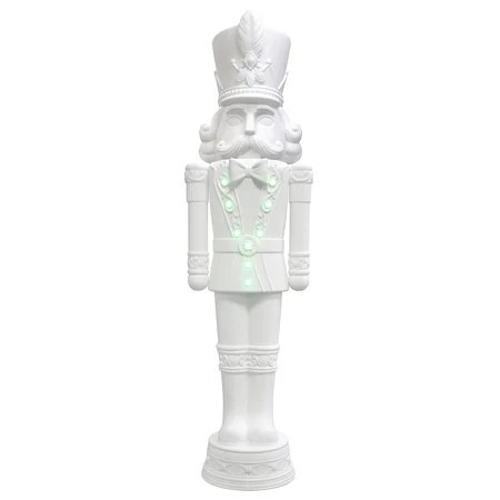 Giant Paint-it-Yourself Light-Up LED Nutcracker Christmas Decoration, White, 6.25', by Holiday Time | Walmart (US)
