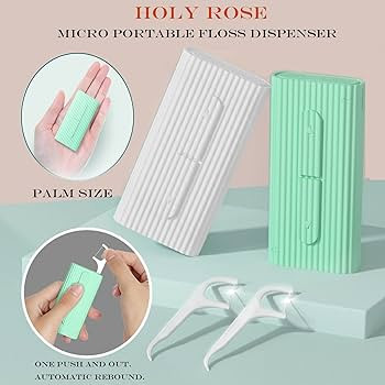 Holy rose Portable Dental Floss Picks Dispenser 2Box,Travel Floss Storage Case with Adult Toothpi... | Amazon (US)