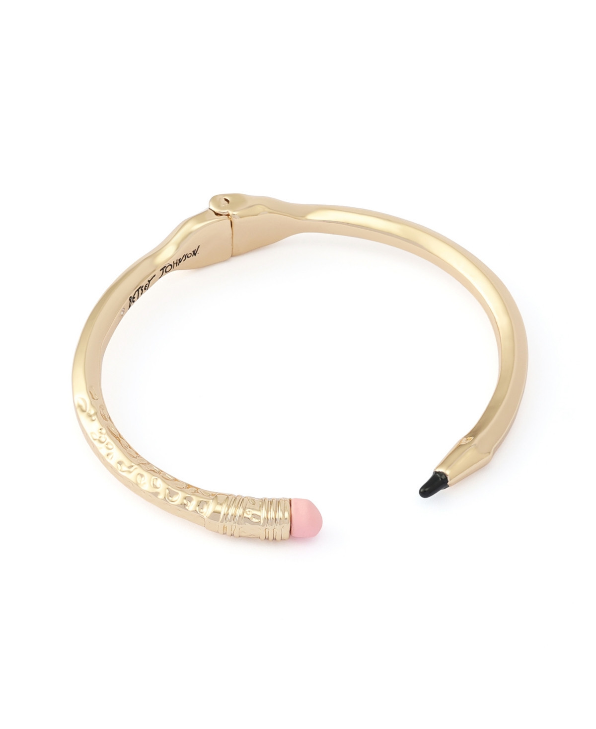 Betsey Johnson Gold Best In Class Chewed Pencil Bangle Bracelet - Gold | Macy's