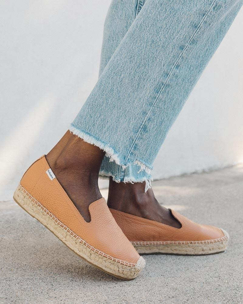 Leather Platform Smoking Slipper | Soludos