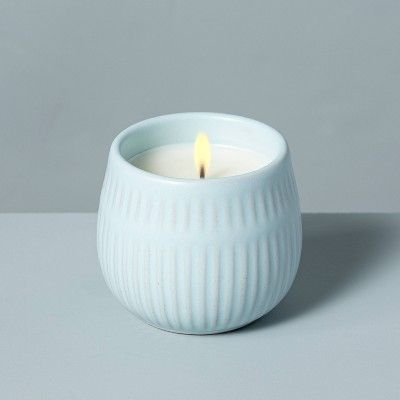 4.2oz Coastal Sage Textured Ceramic Seasonal Candle - Hearth & Hand™ with Magnolia | Target