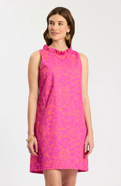 Ella Floral Ruffle Back Dress - Dewberry Rose Violet | tyler boe