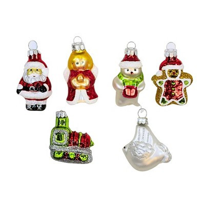 Craftoutlet.Com 2.0 Inch Mini Figural Christmas Ornament Set Christmas , Train Santa Angel (6PC) | Target