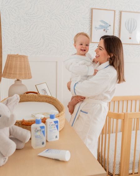 #ad Matching robes and a fun bedtime routine! Every day I give Matteo a bath and a relaxing massage afterwards. He has a very sensitive skin, and I love using @cerave baby products! Their products are developed with Pediatric Dermatologists and contain three essential ceramides to help support your baby’s protective skin barrier. They’re also paraben-free, phthalate-free, dye-free and fragrance- free, and never caused any irritation on Matteo’s skin. I use the Wash & Shampoo to wash his body and hair, and follow with the Moisturizing Lotion. Whenever he has a dry patch or rash, I use the Moisturizing Cream and I can’t recommend them enough. You can find CeraVe products at @target! #CeraVePartner #CeraVeBaby #CeraVe #Target #TargetPartner



#LTKbaby #LTKunder50 #LTKfamily