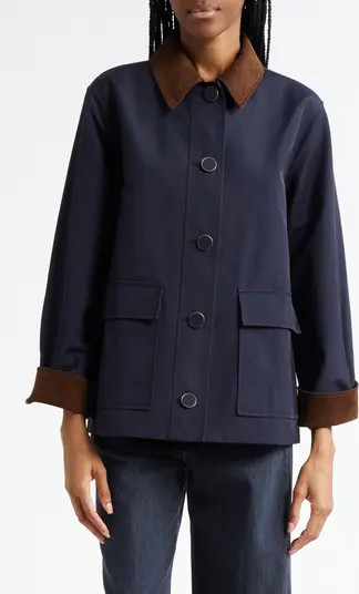 Veronica Beard Arlen Corduroy Trim Dickey Jacket | Nordstrom | Nordstrom