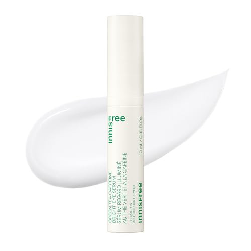 innisfree Green Tea Caffeine Depuffing Eye Serum Roll-On with Niacinamide & Hyaluronic Acid, Cooling Korean Under Eye Roller for Puffiness, Dark Circles, Brightening & Hydration | Amazon (US)