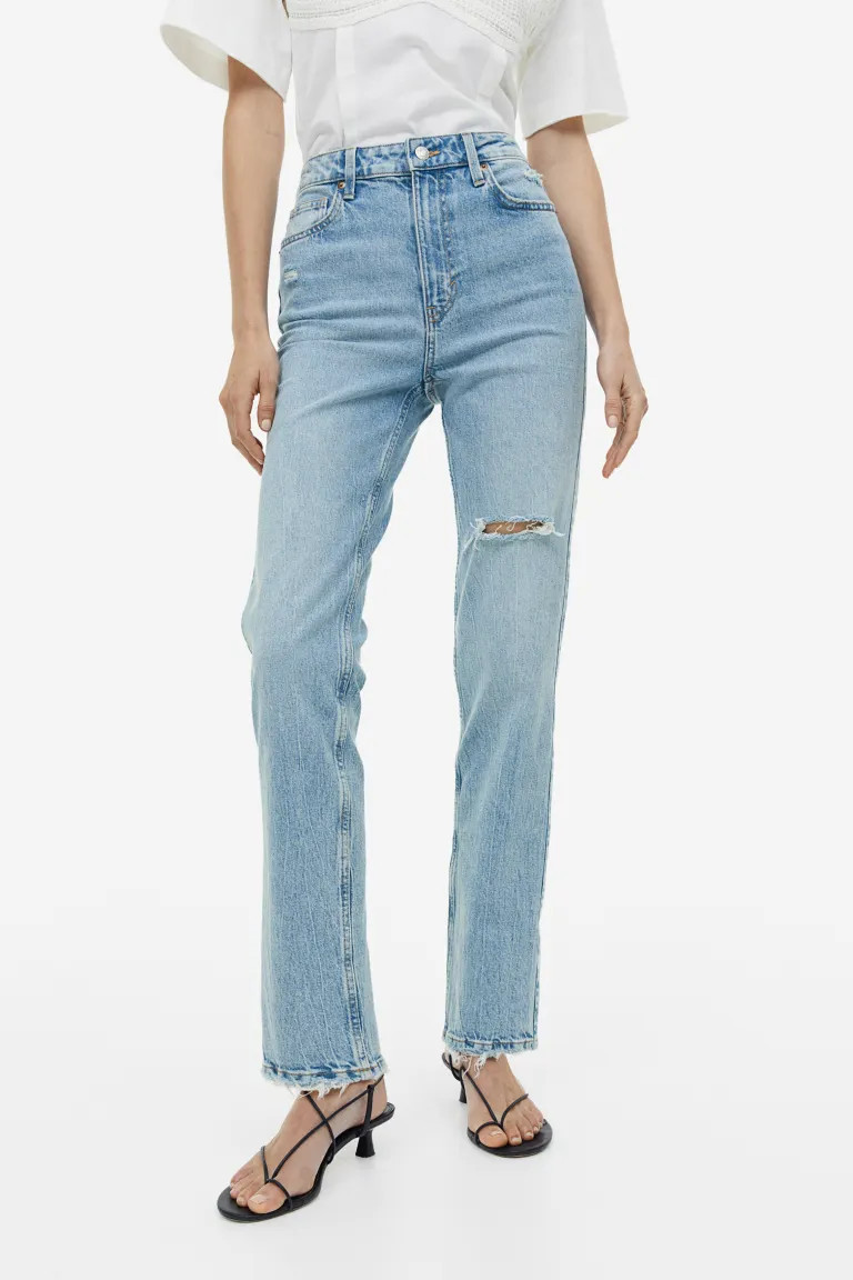 Vintage Straight High Jeans - Light denim blue - Ladies | H&M US | H&M (US + CA)