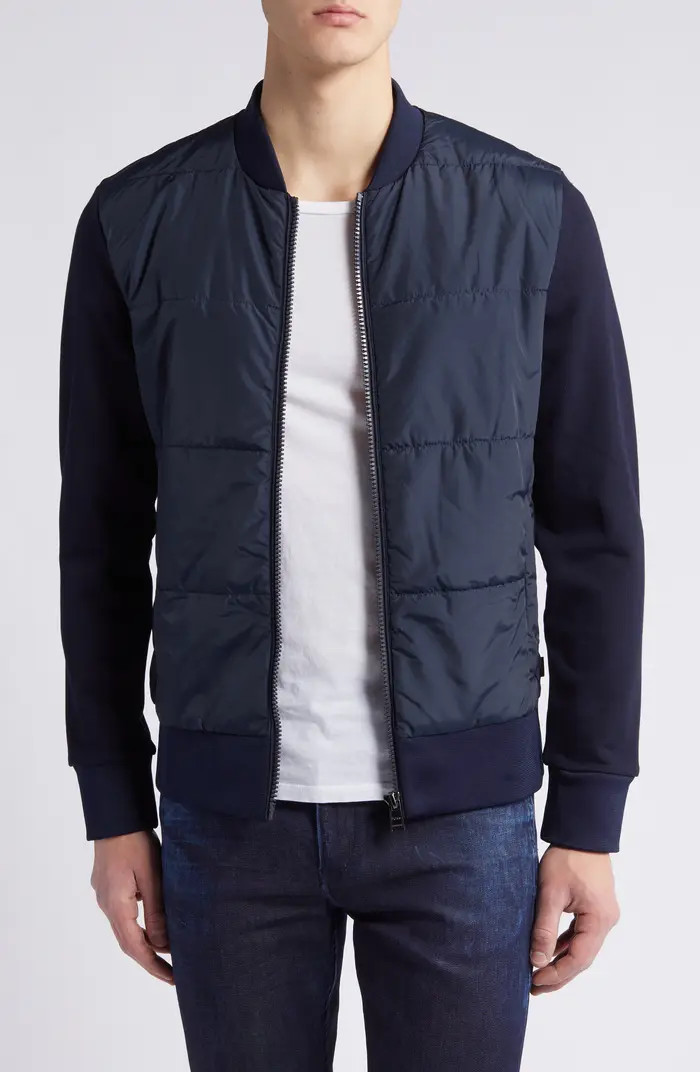 BOSS Men's Skiles Quilted Zip-Up Sweatshirt | Nordstrom | Nordstrom