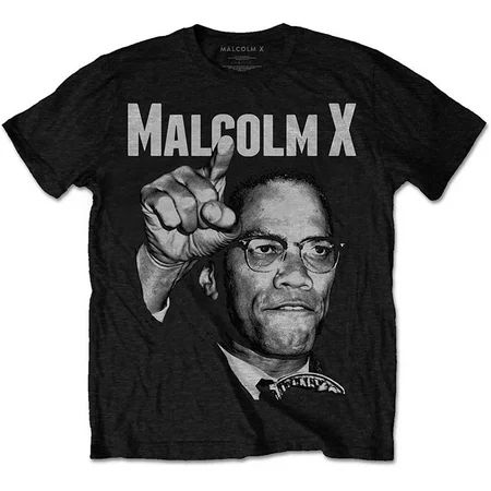 Malcolm X Men's Pointing Slim Fit T-shirt Black | Walmart (US)