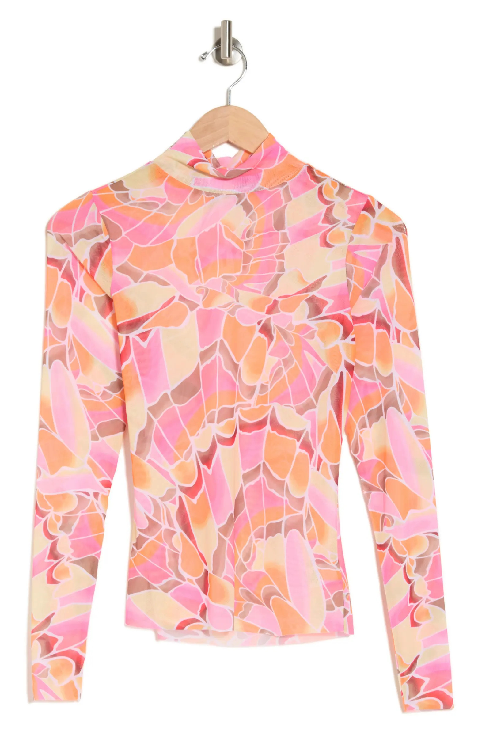 Zoe Mock Neck Mesh Top | Nordstrom Rack