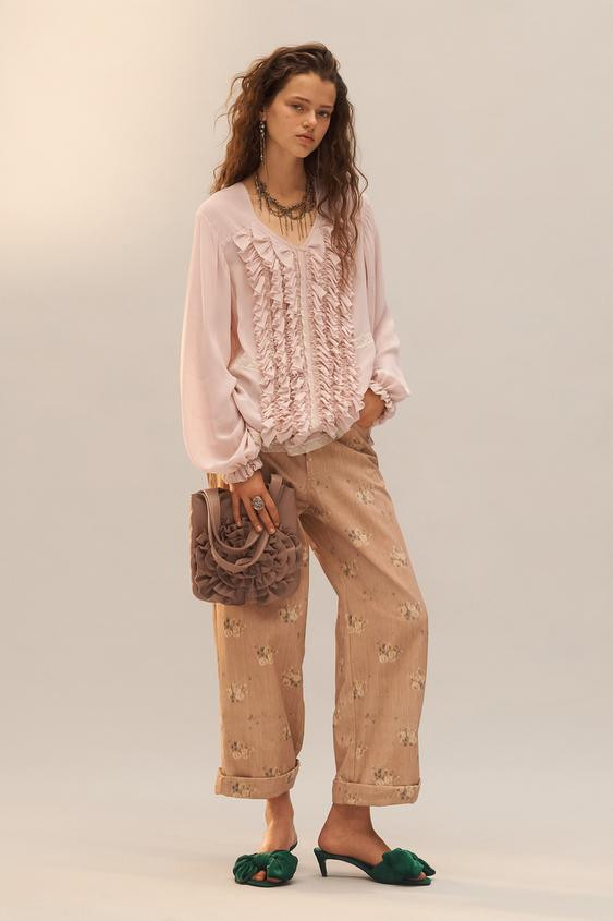 LEATHER MINI SHOPPER WITH FLOWER LIMITED EDITION | Zara US