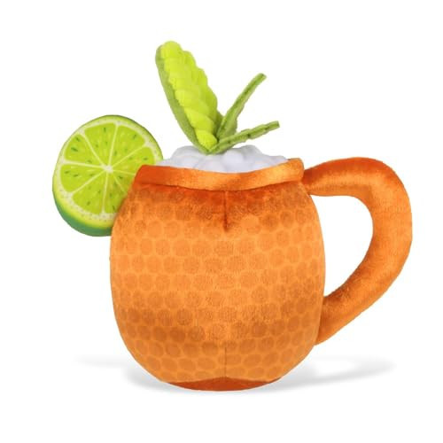 P.L.A.Y. Cute Plush Dog Toys - Barktender Bar & Drink Themed Durable Crinkle Chew Toy, Great for Puppies & Small, Medium, Large Dogs - Crunchy Bottle, Machine Washable, Recycled Material (Moscow Mule) | Amazon (US)