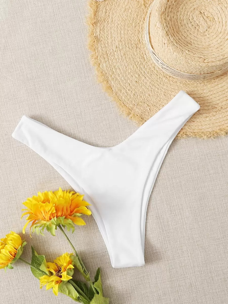 SHEIN Swim Summer Beach High Leg Bikini Panty | SHEIN
