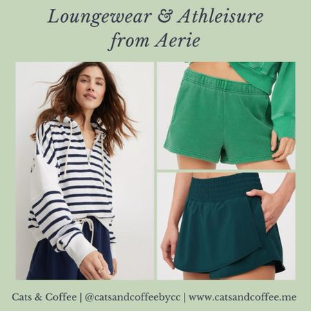 Cute and colorful athleisure and loungewear from Aerie 💚 Cute and comfortable workout clothes and hang out outfits, featuring longline sports bras, lightweight tank tops and tees, fun skirts and comfortable gym shorts for her:

#LTKSeasonal #LTKfitness #LTKsalealert