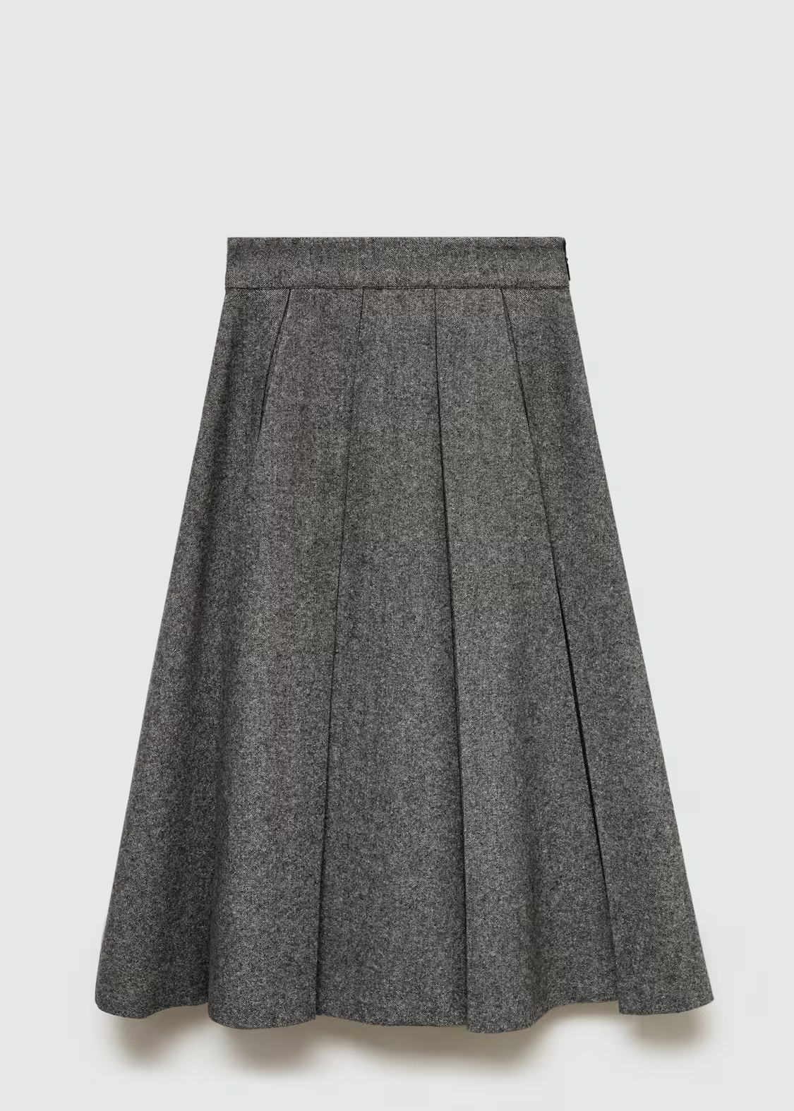 Marbled wool pleated skirt - Women | MANGO United Kingdom | MANGO (UK)