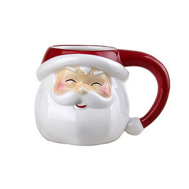 Comfy Hour Joyful Holiday Collection 7" Christmas Santa Mug, Cup for One, Winter Decoration, Cera... | Walmart (US)