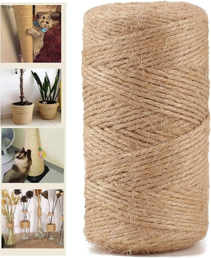 Fio de juta natural de 1,5 m, cordão de 1,5 mm, fita fina de cânhamo para jardinagem, embrulho ... | Amazon (BR)