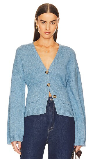 Sanna Cardigan in Medium Taupe | Revolve Clothing (Global)