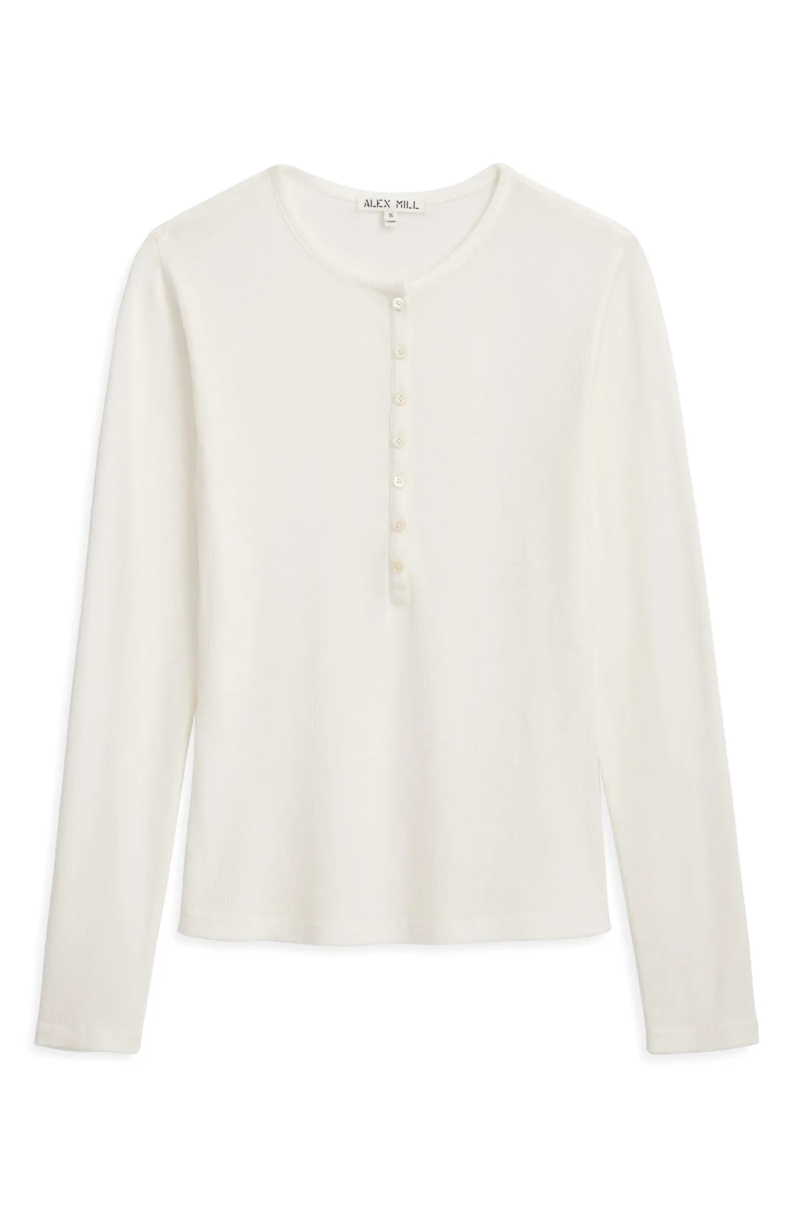 Laine Cotton Blend Rib Henley | Nordstrom
