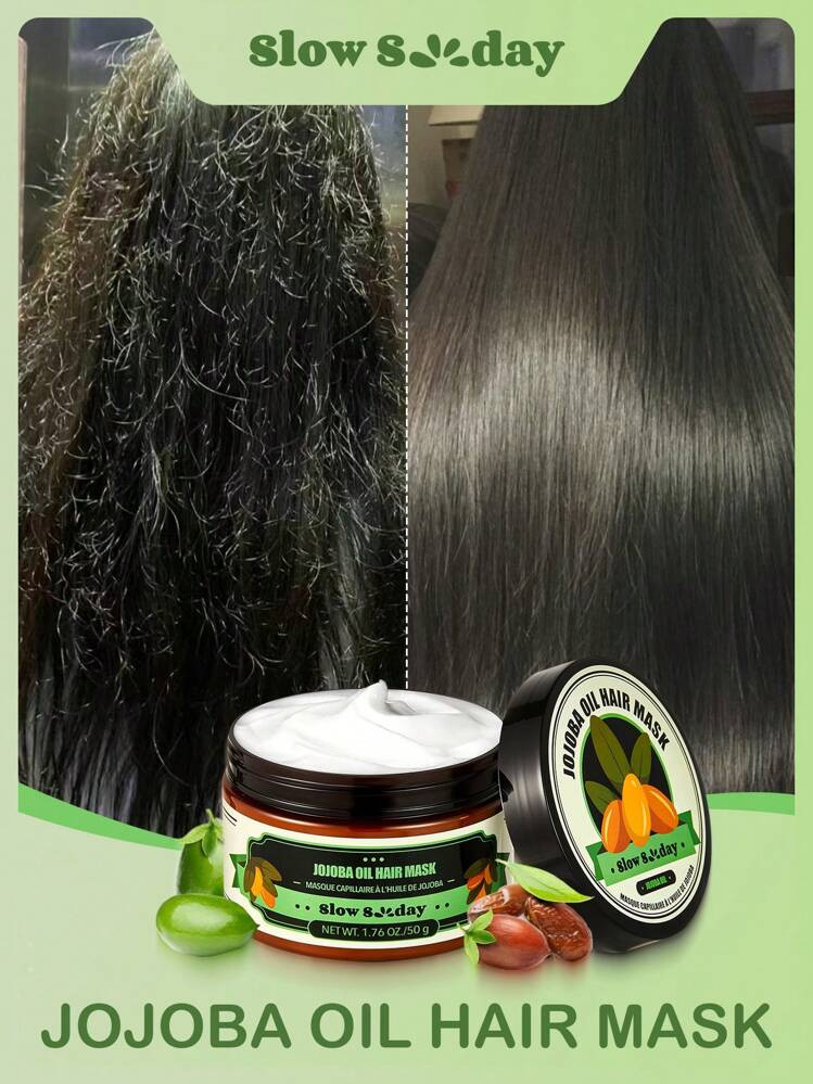SlowSunday Jojoba Hair Mask, Deep Nourishing, Smoothing, Conditioning & Nourishing Hair, Suitable... | SHEIN