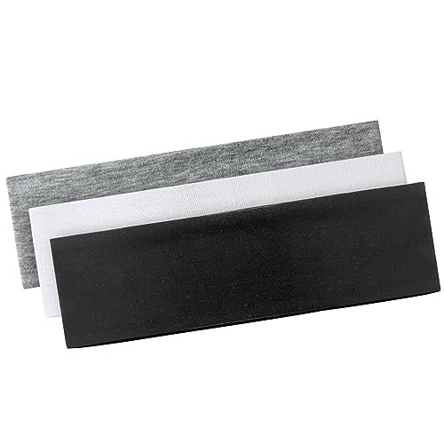 Blooms Haarband Damen Sport, Stirnband Damen Baumwolle Haarbänder Elastisch Headband Antirutsch Headbands, Yoga Fitness Laufen Exercise Gym (Schwarz Weiß Grau) | Amazon (DE)