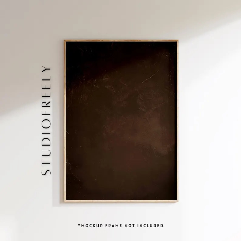 Textured Dark Brown Abstract Print: Moody Rustic Decor (Digital File) | Etsy (Global)