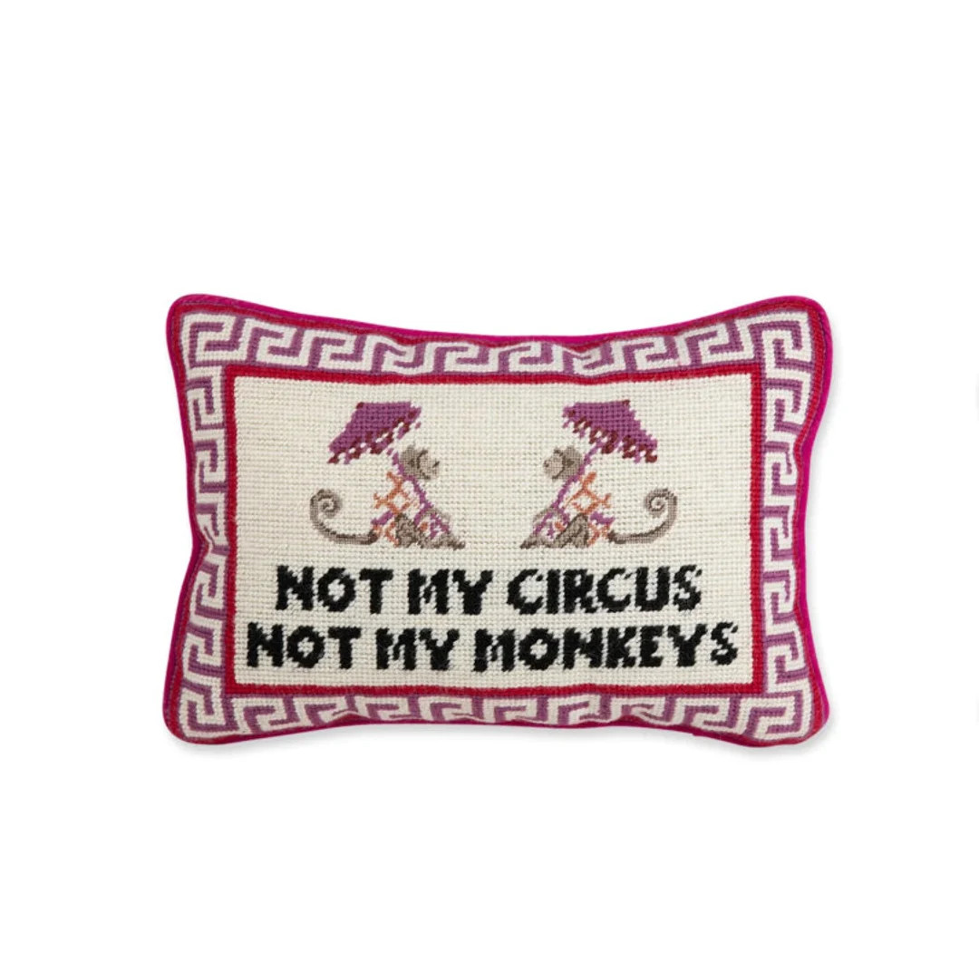 Not My Circus Needlepoint Pillow - Etsy | Etsy (US)