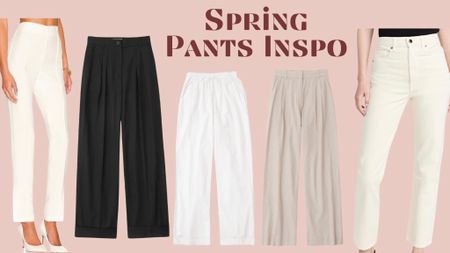 Spring Pants

A&F Linen-Blend Pull-On Wide Leg Pants, Curve Love Linen-Blend Tailored Wide Leg Pants, Poplin Tailored Ultra Wide-Leg Pants, Khaite Abigail Jeans, Brianne Pant in Ivory Cinq a Sept

linen pants, work pants, spring pants, spring outfit ideas, spring outfit inspo, womens tailored pants, tailored wide leg pants, wide leg pants, linen blend pants, business casual outfit