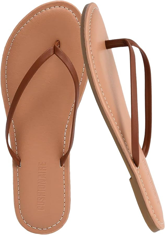 CUSHIONAIRE Cora Flip Flops for Women | Vacation Beach Essentials | Casual Women Footwear Sandals... | Amazon (US)