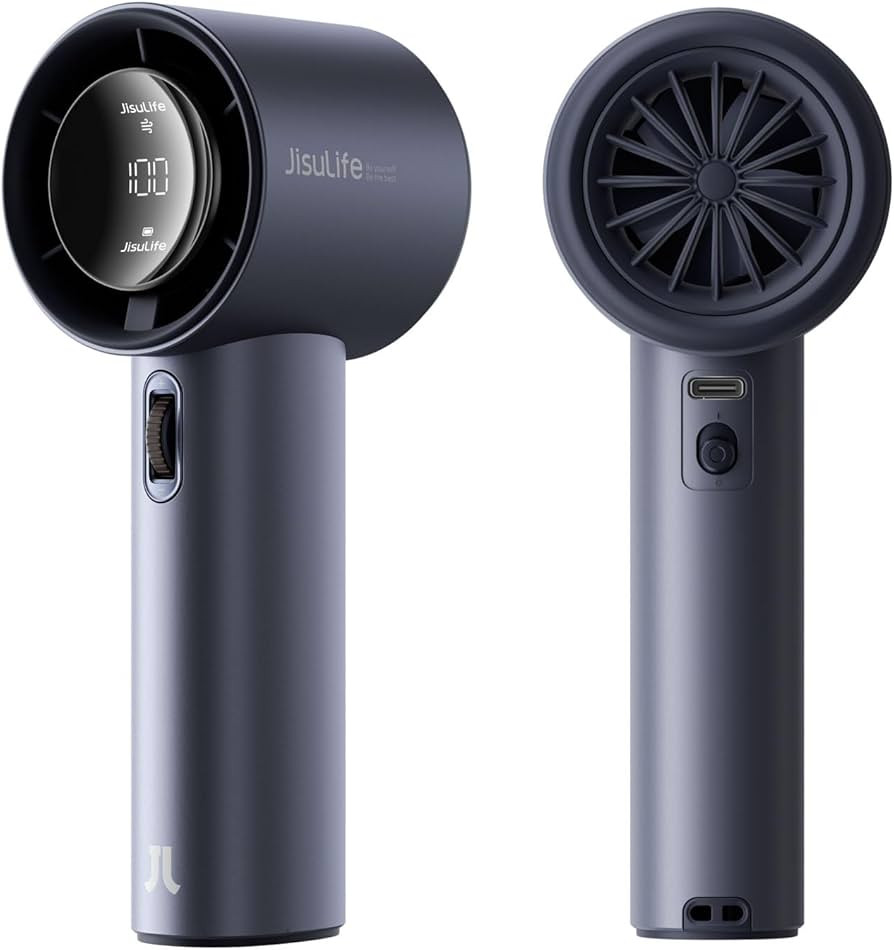 JISULIFE Portable Handheld Fan,Speed(1-100) Adjustable Turbo Mini and 3600mAh Battery Rechargeabl... | Amazon (US)