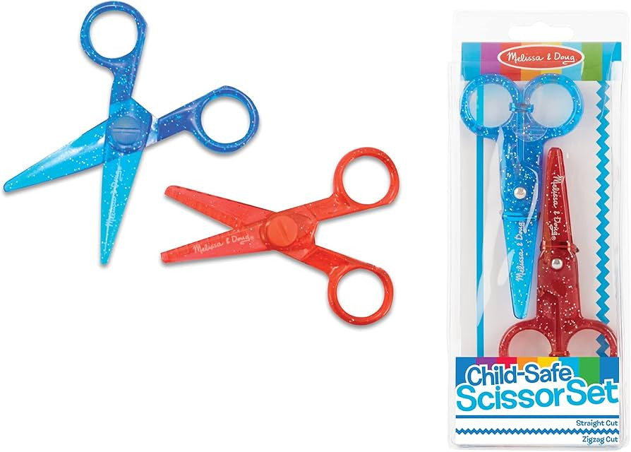 Melissa & Doug Child-Safe Scissors - Child-Friendly Scissors, Lefty and Righty, Set of 2 | Amazon (US)