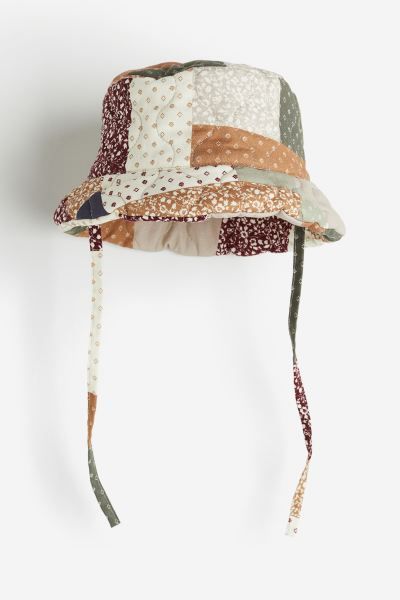 Padded Bucket Hat - Dark red/patterned - Kids | H&M US | H&M (US + CA)