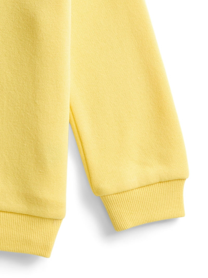 Wonder Nation Toddler Girls Fleece Sweatshirt with Long Sleeves, Sizes 2T-5T | Walmart (US)