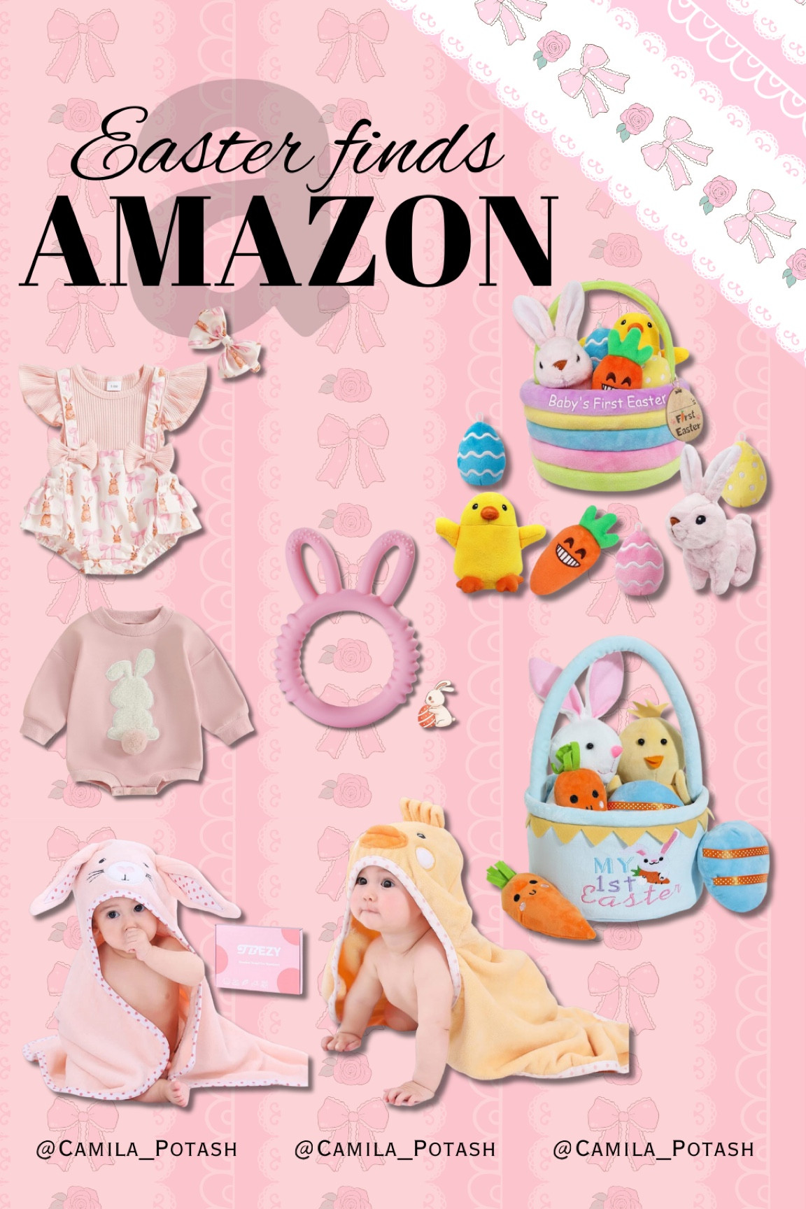 🐇I’m in love with all these Easter finds!!! How cute are these towels and baskets?!! Get them while you can! 🤩💖🎀✨

#easter #easterbasket 

#LTKBaby #LTKFamily #LTKKids