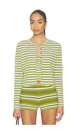 Cinta Cardigan in Ombre Stripe Macro Juniper | Revolve Clothing (Global)