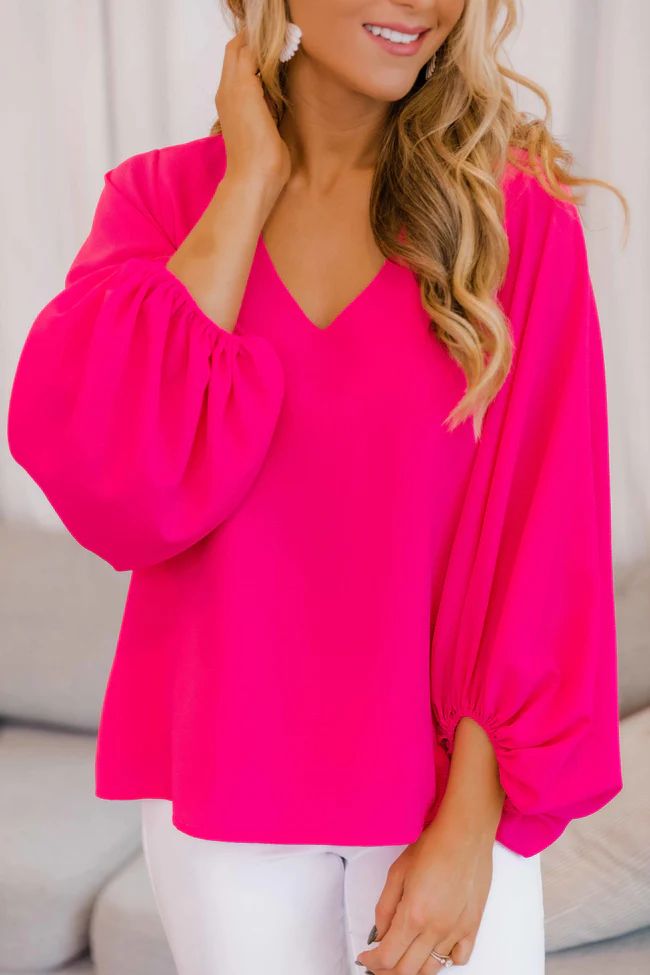 Be My Shining Star Fuchsia Blouse | The Pink Lily Boutique