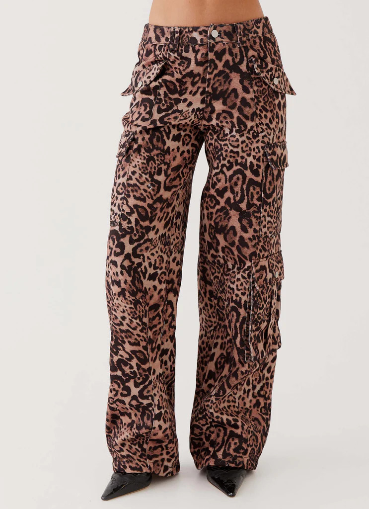Greedy Cargo Pants - Leopard | Peppermayo (Global)