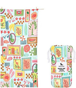 Dock Bay Wish You Were Here Quick Dry XL Beach Towel with Pouch - Multi | Dillard's