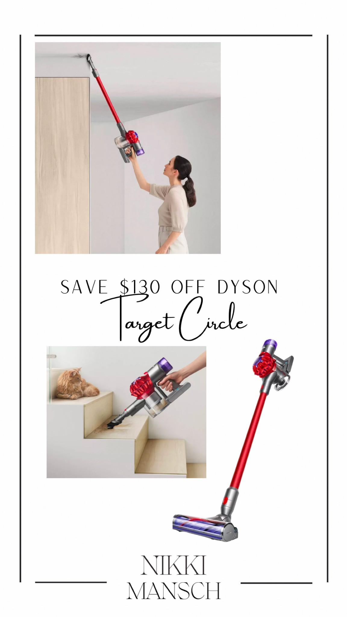 DYSON SALE within the Target app or site, add the $130 off offer this week only! 

Vacuum, cleaning and organization, home care 

#LTKsalealert #LTKhome