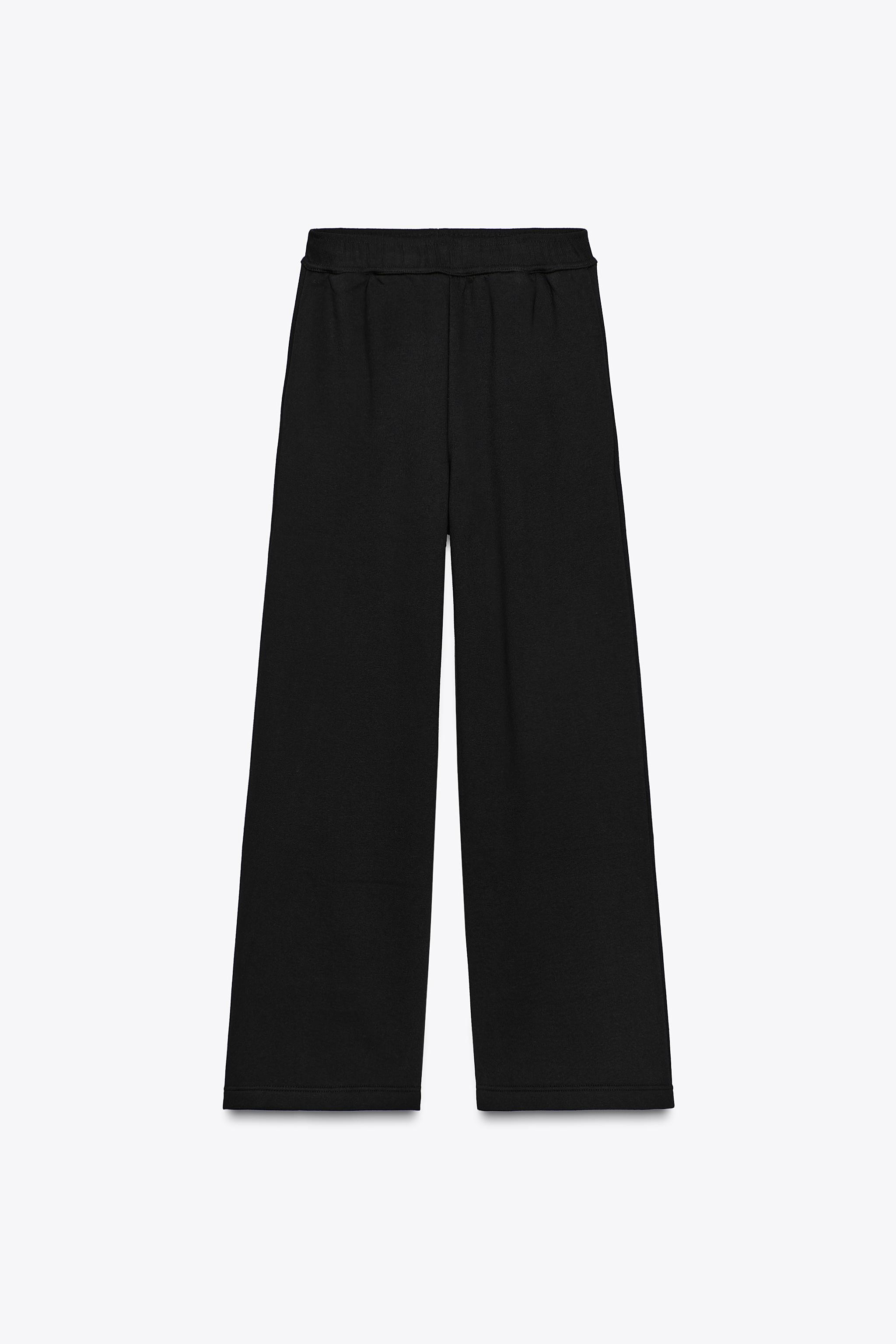 WIDE LEG FLEECE PANTS | Zara AU