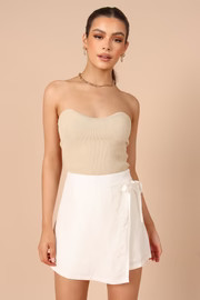 Nina Strapless Top - Beige | Petal & Pup (US)