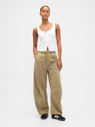 Mid Rise Twill Easy Horseshoe Pants | Gap (US)