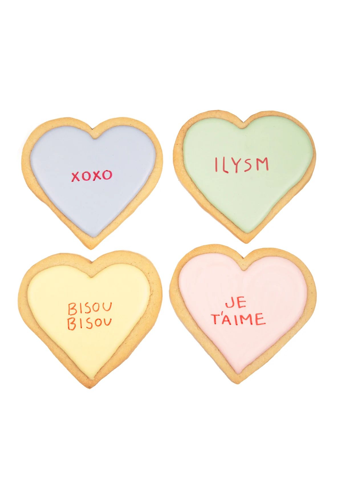 Conversation Heart Sugar Cookies, Set of 12 | Over The Moon