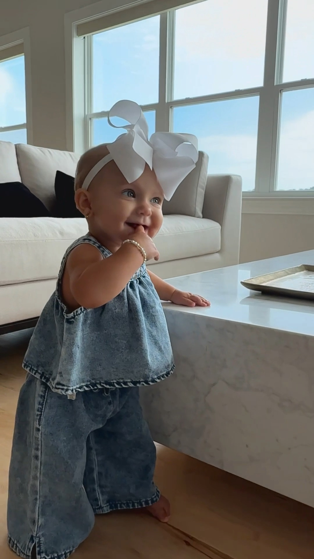 Baby girl denim dreams 💙 This two-piece set is too cute not to share—perfect for summer playdates or dressing up with a bow + sandals. #LTKBaby #LTKKids

#LTKKids