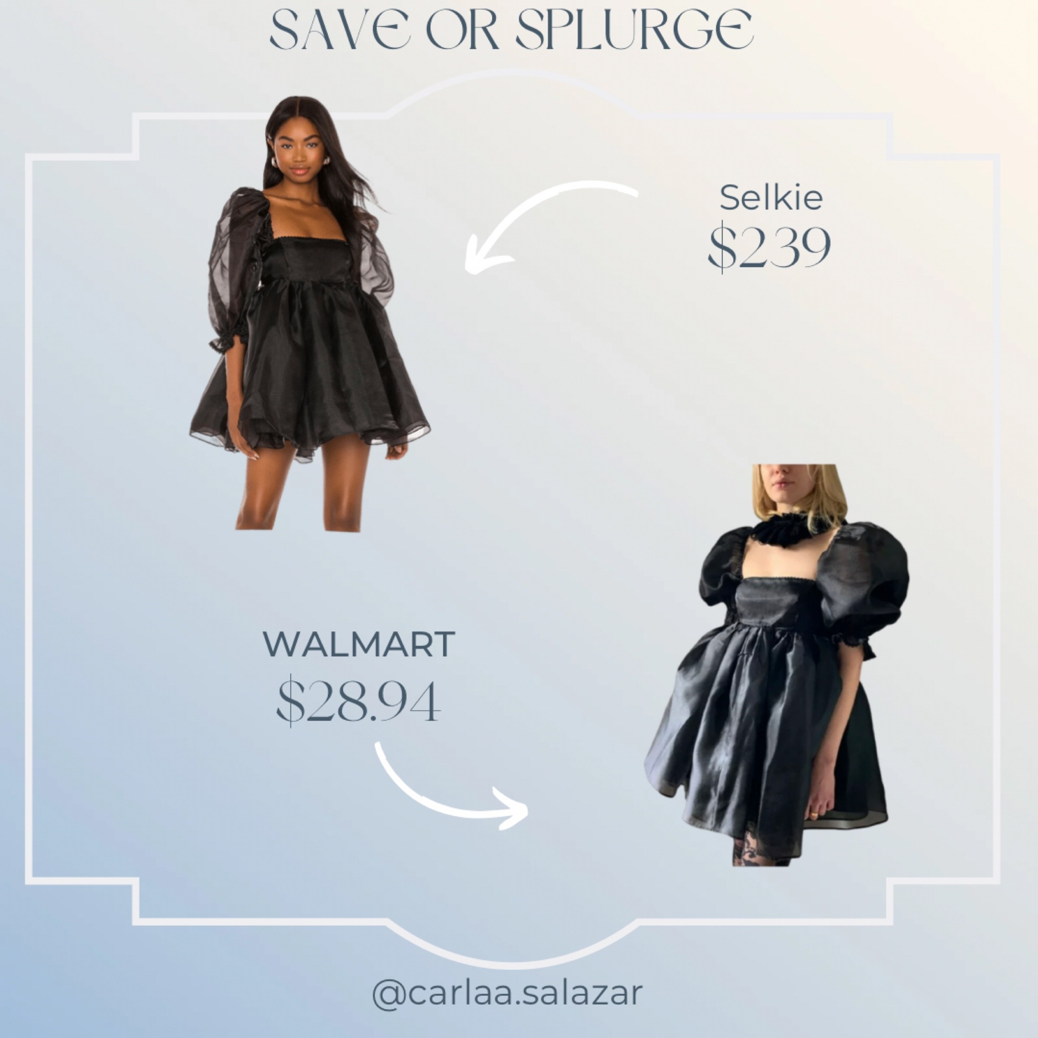 Save or splurge , little black dress, walmart finds, Selkie dupe

#LTKstyletip