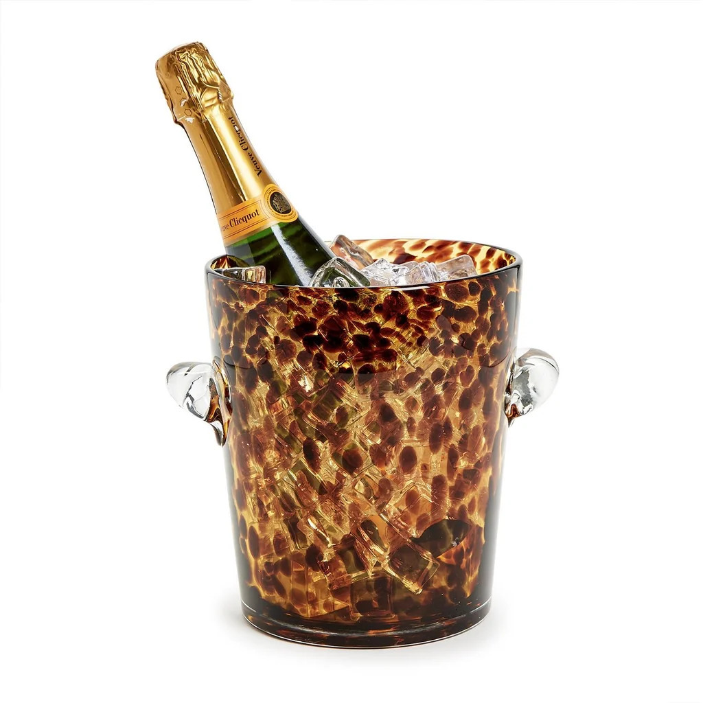 Glass Tortoise Print Ice Bucket | Over The Moon