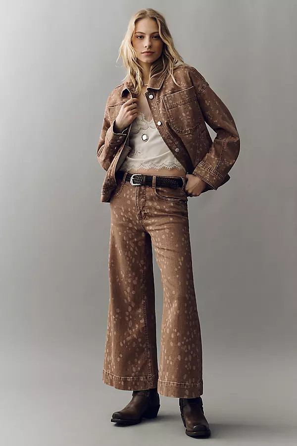 Pilcro Oh Deer High-Rise Wide-Leg Jeans | Anthropologie (US)