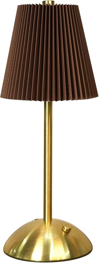 Cordless Table Lamp Rechargeable,Fabric Shade Small Desk Lamp, Dimmable LED Battery Powered Lamps... | Amazon (US)