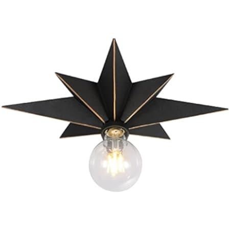 VILUXY Flush Mount Ceiling Light, Black Star Light Fixtures Ceiling for Hallway, Entryway, Study ... | Amazon (US)